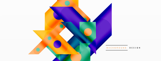 Bright colorful straight lines geometric abstract background. Trendy overlapping lines composition for wallpaper, banner, background or landing