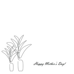Fototapeta premium Happy mothers day card vector illustration