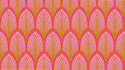 Art Deco patterns in feminine and luxurious colors create a nostalgic and luxurious atmosphere of the 1920s.  vector