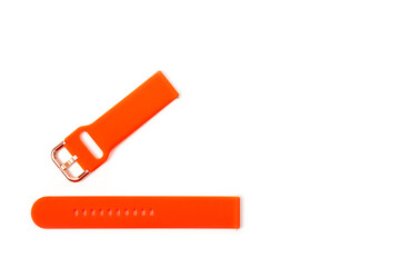 Silicone interchangeable bracelet orange color for smart watches.