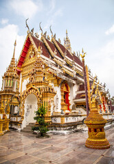 Fototapeta na wymiar Wat Phrathat Suthon Mongkhon Khiri temple complex in Phrae, Thailand