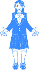 制服を着た女子学生