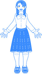 制服を着た女子学生