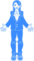 制服を着た女子学生