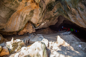 Tham Pha Nang Khoi cave in Phraeprovince, Thailand