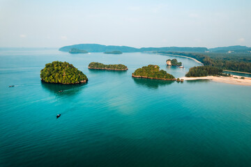 bay beach and sea in the morning in the tropics
