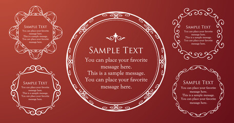 高級感のあるフレームデザイン　カードデザイン　アンティーク　ラグジュリー　ビンテージ	
