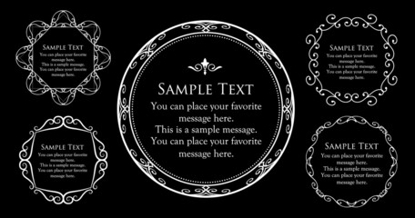 高級感のあるフレームデザイン　カードデザイン　アンティーク　ラグジュリー　ビンテージ	
