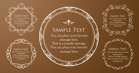 高級感のあるフレームデザイン　カードデザイン　アンティーク　ラグジュリー　ビンテージ	
