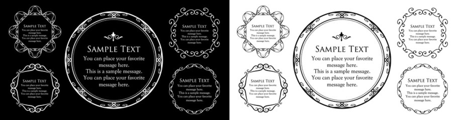 高級感のあるフレームデザイン　カードデザイン　アンティーク　ラグジュリー　ビンテージ	
