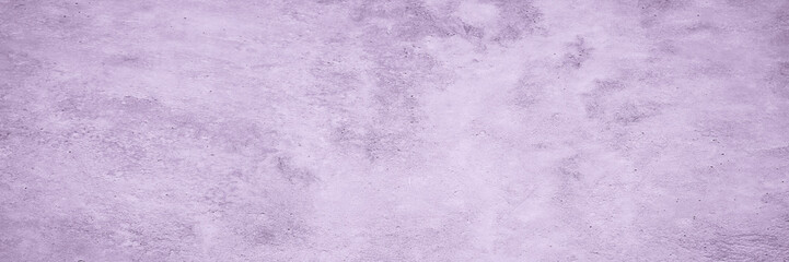 Abstract light purple pink background. Toned lilac rough surface texture. Vintage background with space for design. Web banner. Wide. Panoramic.