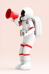 3D rendering of a cartoon astronaut © 天乐 张