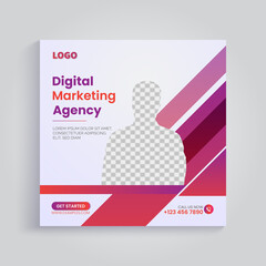 Digital marketing social media and Instagram post banner template