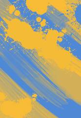 Obraz na płótnie Canvas Abstract Blue Yellow paint Background. Vector illustration design