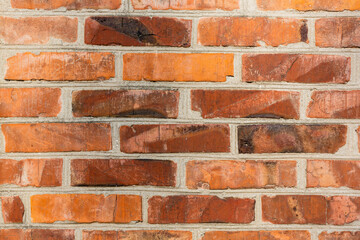 Old brick wall with red brick, brick background