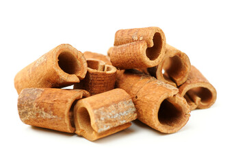 Cinnamon on a white background