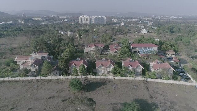 aerial shots of pune outskirts