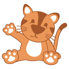 baby cat cartoon illustration in vector format