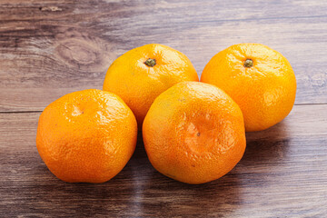 Fresh ripe juicy yellow mandarin