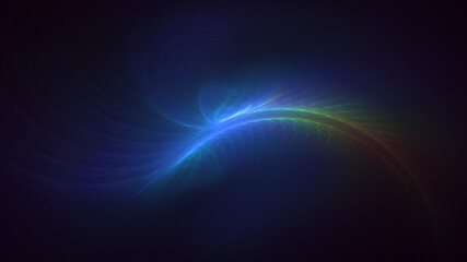 3D rendering abstract colorful fractal light background