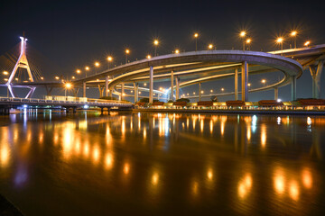 Named Khlong Lat Pho and Bhumibol Bridge that the King Rama IX of Thailand thought to drain the...