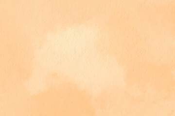 Abstract orange hand drawn watercolor paint background
