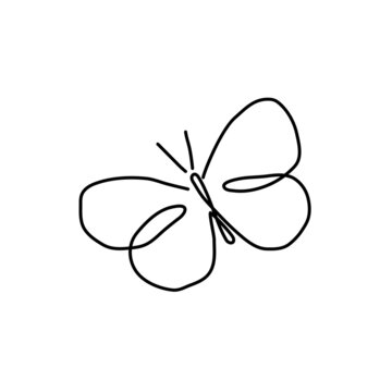 Butterfly Line Art Drawing. Butterfly Abstract Simple Line Art Illustration. Minimalist Trendy Contemporary Design Perfect for Wall Art, Prints, Social Media, Posters, Invitations, Branding Design.