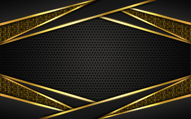 abstract golden black luxury background vector