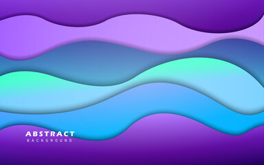 Abstract wave shape blue background