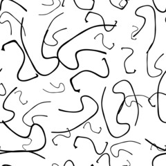 Seamless pattern with sketch squiggle