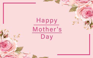 Happy mothers day decoration background. Mother's day greeting card. Mother's day illustration.
