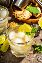 Ginger lemon ale cocktail