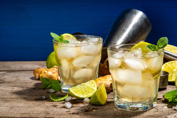Ginger lemon ale cocktail