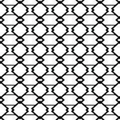Fototapeta premium Vector seamless pattern.Simple stylish abstract geometric background. Monochrome image. Black and white color. Design for decor, prints, textile.Design element for prints. 