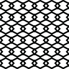 Fototapeta premium Vector seamless pattern.Simple stylish abstract geometric background. Monochrome image. Black and white color. Design for decor, prints, textile.Design element for prints. 