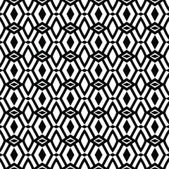 Vector seamless pattern.Simple stylish abstract geometric background. Monochrome image. Black and white color. Design for decor, prints, textile.Design element for prints. 