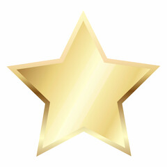 Gold star. Vector star icon