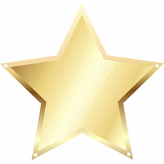 Gold star with diamonds. Vector star icon
