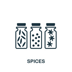 Spices icon. Monochrome simple Cooking icon for templates, web design and infographics