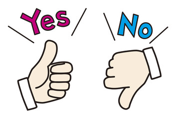 ハンドサインでYESとNO