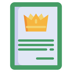 CERTIFICATE  flat icon,linear,outline,graphic,illustration