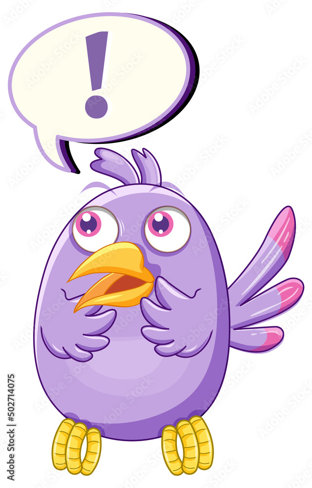 Wall mural bird with purple feathers