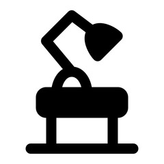desk lamp glyph icon