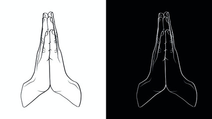 Pay respect
Put your hands together
Press the hands together at the chest or forehead in sign of respect
Put in salute
Black and white pattern