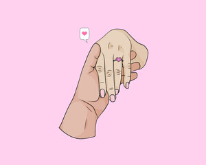 Wearing a ring to propose, Will you marry me, Ceremony mutual agreement, Yes i do