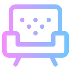 sofa gradient icon