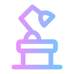 desk lamp gradient icon
