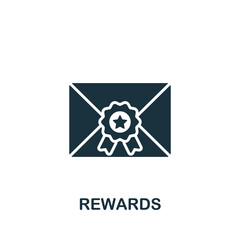 Rewards icon. Monochrome simple Crowdfunding icon for templates, web design and infographics