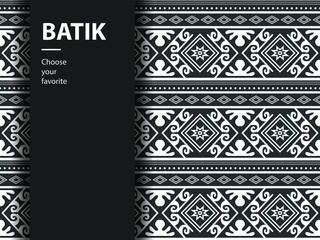 ethnic batik vector indonesian pattern fashion seamless vintage textile abstract flat culture art