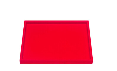 Red velvet tray for diamond